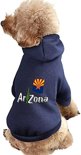 Cactus Флаг Аризона Карта Hoody с Качулка за Кучета, Пуловер, Hoody, Дрехи за Домашни Любимци, Дрехи с Качулка, Палта за Кучета и Котки