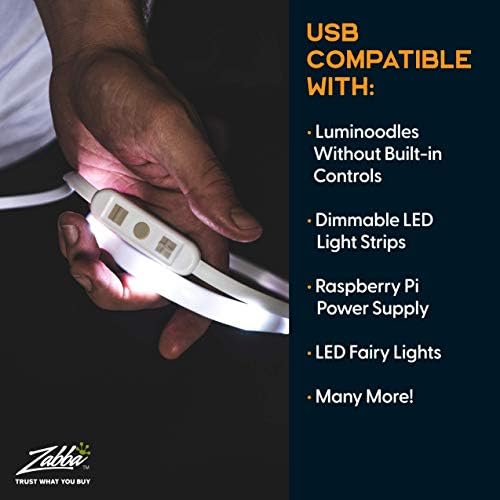 USB-ключ Luminoodle и по-слаби -Женски превключвател за включване-изключване с wi-fi дистанционно управление - захранване за направи си САМ, осветление под ъгъл към телевизо