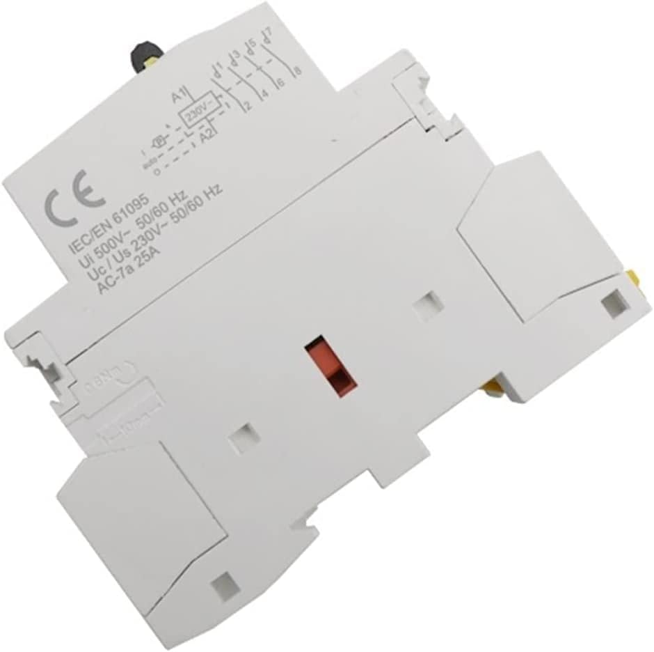 Захранващ блок контактор 4p 16a 25a, AC 220V 230V 50/60 Hz Din-рейк Битови Модулни Контактори за променлив ток с Ръчно Включване 4no 4nc