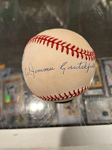 Бейзболни топки с автографи на Полковника Джими Кратчфилда от Негритянской лига, с един подпис Jsa