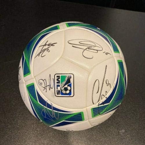 Официалната футболна Топка на Адидас 2013 MLS All Star Game с няколко Подписите на JSA COA - Футболни Топки с Автографи