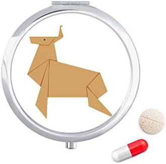 Абстрактен Коледен Елен Оригами Модел На Калъф За Хапчета В Джоба Кутия За Съхранение На Лекарства Контейнер Опаковка