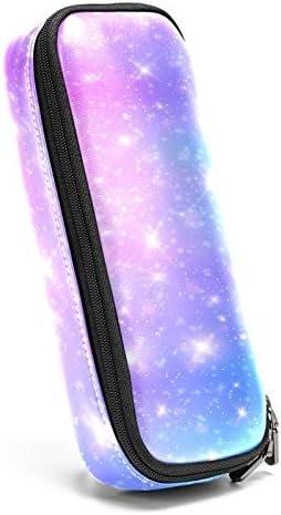 Galaxy-Fantasy-Background 84x55in Кожен молив случай, Чанта за Писалки с Двоен цип, Чанта за Съхранение на Канцеларски Материали,