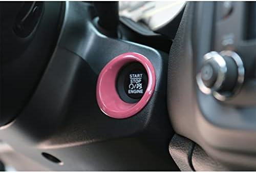 Fscar ABS Автомобили Розова Бутон за Стартиране на Двигателя Дръжка Рамка Капачка Декоративна Украса Аксесоари за Интериора
