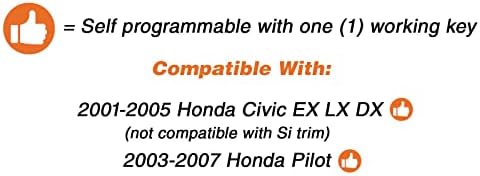 За 01-05 Honda Civic EX LX DX, 03-07 Honda Pilot Дистанционно ключодържател без ключ 3btn NHVWB1U521, NHVWB1U523, 72147-S5A-А01-2 ОПАКОВКИ