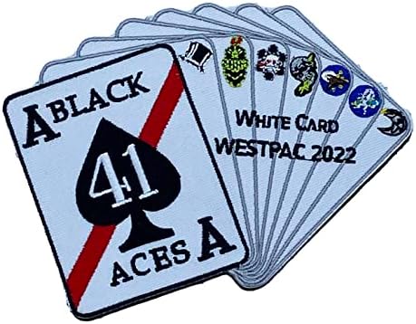 VFA-41 Черна карта с Бели аса, нашивка на Westpac 2022 - С една кука и линия