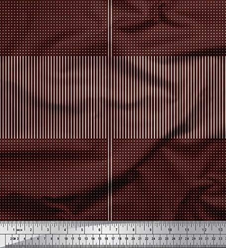 Памучен трикотажная плат Soimoi райе и с квадратна принтом за ризи, ширина на текстилната тъкан 58 инча