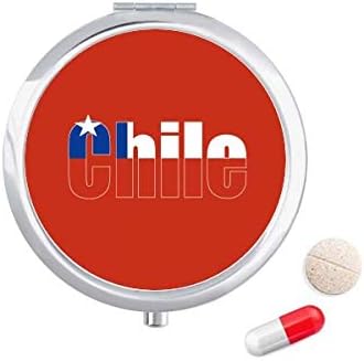 Името На Хартата На Страната На Чили Калъф За Хапчета В Джоба Кутия За Съхранение На Лекарства Контейнер Опаковка