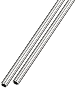 Тръба от неръждаема стомана METALLIXITY 304 (3 mm OD x 0,4 mm Стена T x 250 мм L) 2 бр., Пряка Тръба за домашна среда, Оборудване