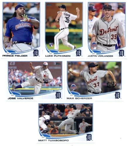 Серия от актуализации на бейзболни картички Topps 2013 - Търговски набор от команди MLB Детройт Тайгърс - 15 картони: 43 Люк Путконена,