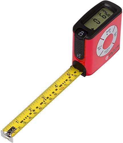 Дигиталната електронна рулетка eTape16 – За точно измерване – Спестяващ време на Строителството инструмент – Червен Поликарбонатный