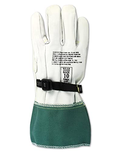 Работни ръкавици MAGID Leather Lineman Electrical Protector, 1 Чифт, Размер 8, 126048, за използване с гумени ръкавици изолирующими