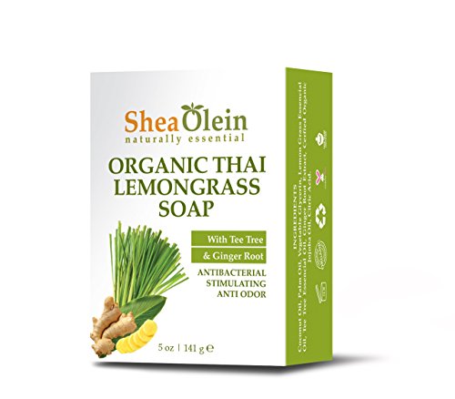 Биологичното Тайское сапун Shea Olein с Лимонова трева и Корен от джинджифил, 5 грама (6 блокчета)