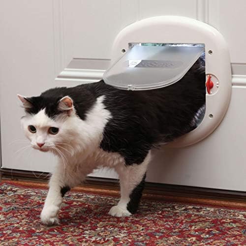 Яки Външна / Вътрешна задвижваната за котки: флип-надолу на вратата на достъпа за домашни любимци Staywell Big Cat с 4, на трета страна