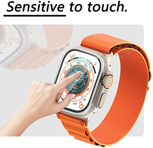 Защитно фолио shenou за Apple Watch Ultra 49 мм Installer Защитна плоча от 2 комплекти за iWatch Ultra 49 мм