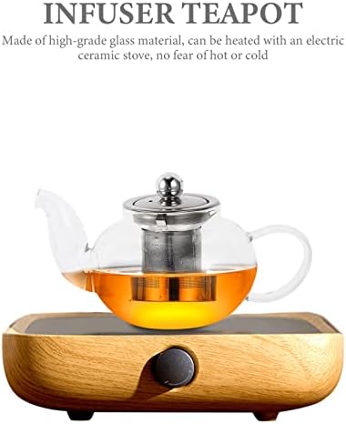 Стъклен Чайник Hemoton, Кана за приготвяне на кафе на Печката, Огнеупорни Опаковка за Чай с приготвяне на чай, в Централната