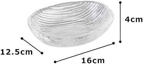 Aoyama Glass AMG-RG-3 Овална Стъклена Малка купа, на Около 6,3 инча (16 cm), Ryoga, Произведено в Япония