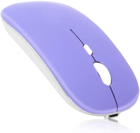 UrbanX 2,4 Ghz и Bluetooth Мишка, Акумулаторна Безжична мишка за Samsung Galaxy Tab A8 10,5 (2021) Безжична мишка с Bluetooth за лаптоп /PC/ Mac / iPad pro/ Компютър / таблет / Android Лилаво, Лилаво