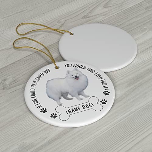 Персонални Името На Американската Эскимосская Куче Подаръци За Бели Кучета 2023 Декорация За Коледната Елха - Ако Любовта Можеше Да