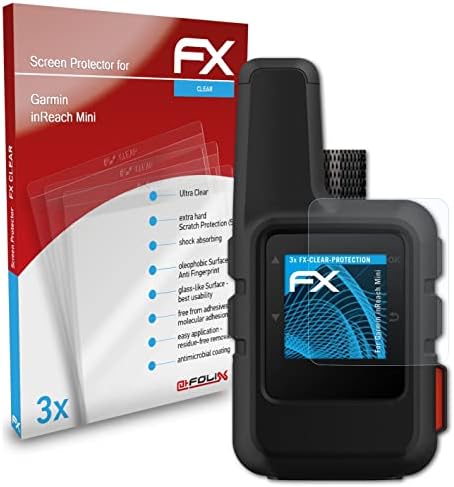 Защитно фолио atFoliX, съвместима със защитно фолио Garmin inReach Mini Screen Protector, Сверхчистая защитно фолио FX (3X)