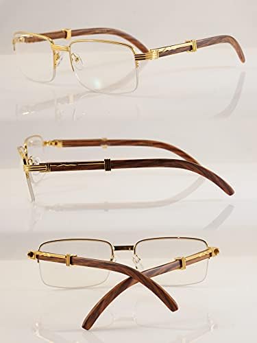 Класически очила за четене Fabeaulux - също. Метална дограма за Elite Professor Design, дужка от дърво, нечупливи лещи. На Карти