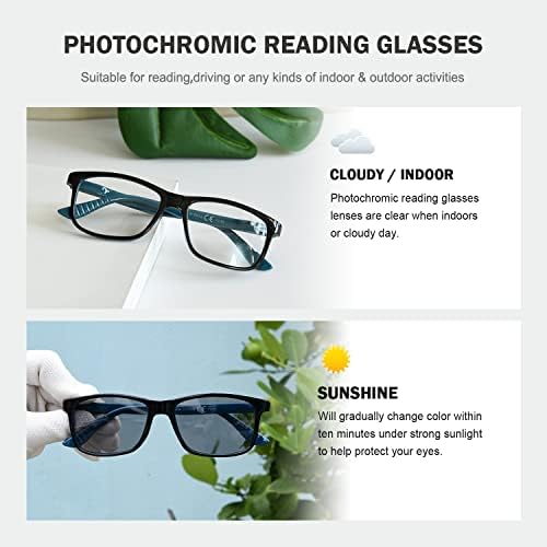 Eyekepper Преходни Фотохромичните Очила за четене за Жени и Мъже, Прозрачни +1,50