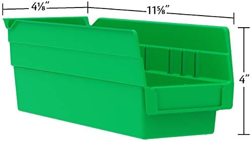 Пластмасов Органайзер Akro-Mils 30120 и кутии за съхранение за хладилник, Кухня, кабинет или склад, 12 x 4 x 4 см, Червен,