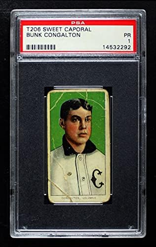 1909 T206 Бунк Конгалтон Американската асоциация - Кълъмбъс (Бейзболна картичка) PSA PSA 1.00 Американската асоциация - Кълъмбъс