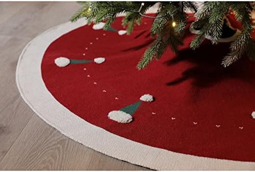XIOS Коледна Украса Пола за Коледно Кабелна тел вязаная Дебели Селски Пола за Украса на Празника на 3D Гривни за Събития 1000 бр. (Червен, Един размер)