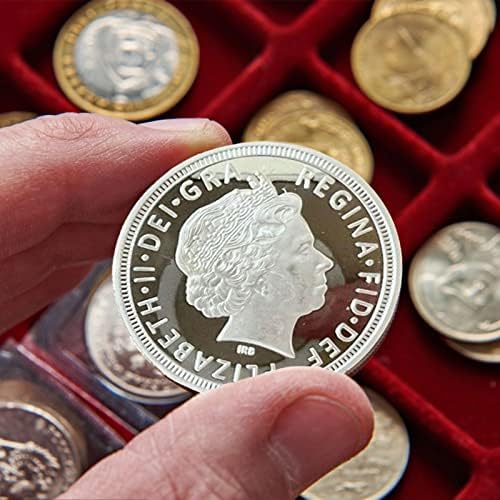 Юбилейна Възпоменателна Монета kafei Platinum | Икона с Надпис под формата на фигурата на нейно Величество - Спомен от Старата Царска монета на Елизабет, Скръбта на кралиц
