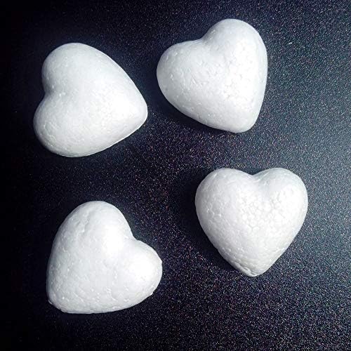 ZHONGJIUYUAN Занаятите Foam Hearts - Топчета от стиропор във формата на сърца от 30 части за декоративно-приложни изкуства, декорация