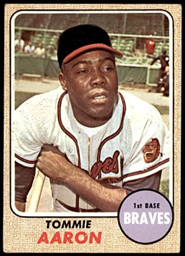 1968 Topps # 394 Томи Аарон Атланта Брейвз (Бейзболна картичка) VG Braves