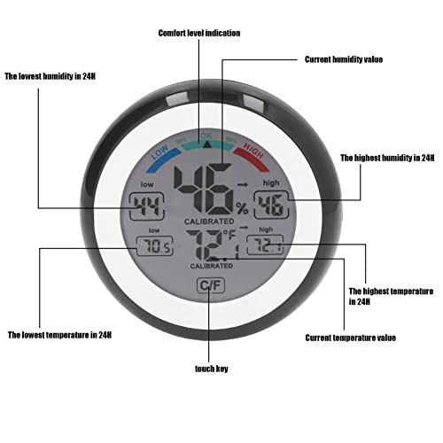 Вътрешен Дигитален Термометър, Влагомер Точен сензор за Стайна температура Монитор влажност Термометър за влажност, Измерване на температура