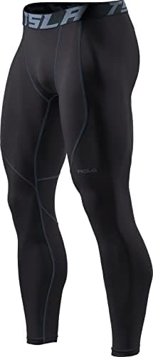 Мъжки Термокомпрессионные панталони TSLA в опаковки по 1 или 2 броя, Спортни гамаши и чорапогащи за бягане, Спускане на Основния слой зимни дрехи
