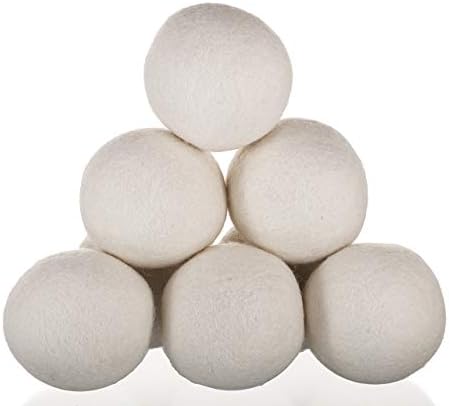 Топки за сушене на вълнени Woolzies Органични: нашите големи вълнени топки - най-добрият омекотител за тъкани | Топки за сушене