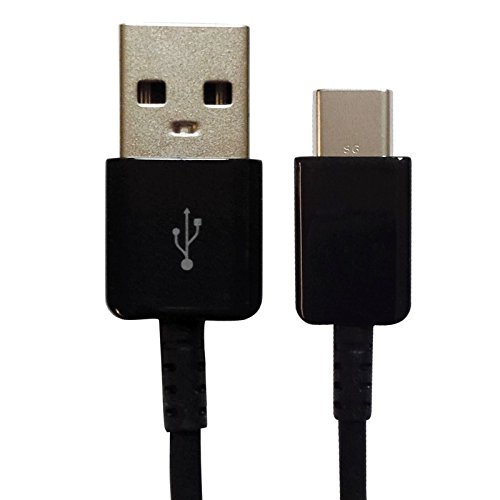 SAMSUNG ЕП-DG930MBEGWW Оригинален кабел за трансфер на данни USB Type-C, комплект от 2 части, черен