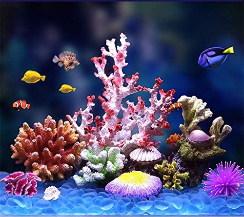 Danmu 1 бр. от Полирезиновых Декорации за Кораловите Рифове, Аквариумный Коралов Декор 2,75 х 2,36x 1,96 за Декорация на аквариум с рибки