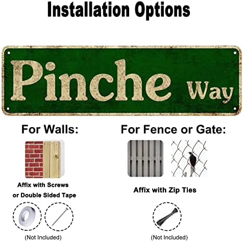 LINStore Pinche Way Тънка Лидице Знак Градинска Забавно Метална Табела Стенен Декор за Спалня Домашен Бар Гараж Артистичен Подарък 4