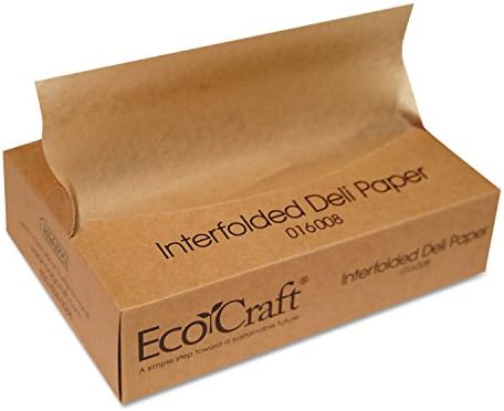 Листове за деликатеси на соев восък Bagcraft Bgc016008 Ecocraft В сгънат вид 8 X 10 3/4 500 / Кутия 12 кутии /Кашон