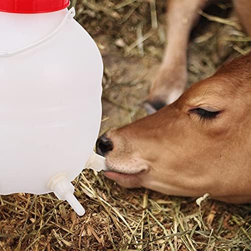 Агне Фидер агне Кофа за мляко Кофа за хранене на мляко с биберони 8Л Голям Капацитет на съда За Храненето на Животни на Кофа за Хранене
