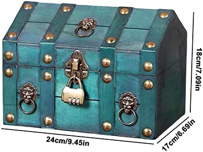 Ретро Кутия за съхранение С Ключалка - Ретро Куфар | Малки Кутии за Съкровища С Парола, Декоративни Сандъци В Ретро Стил На