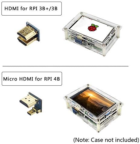 Адаптер Treedix 2 елемента HDMI е Съвместим с модула на сензорен екран за Raspberry Pi 3Б/4B, HDMI към HDMI, модул-адаптер Micro