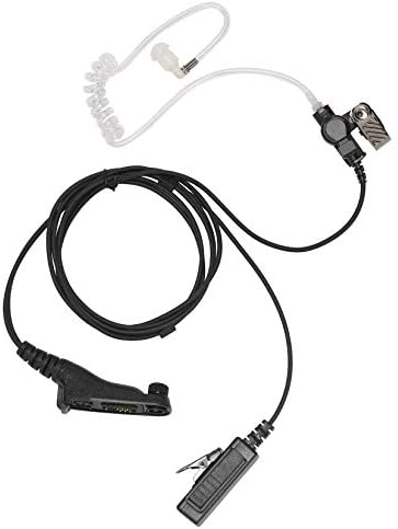 Yolipar две метални слушалка APX6000 XPR7550 за наблюдение, съвместим с Motorola Radio APX4000 XPR7380 XPR7580 XPR7350e XPR7380e XPR7550e XPR7580e Преносима радиостанция с микрофон за ПР, Прозрачна Ламповая с