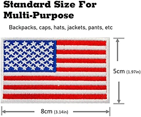 4 БР. Тактически ленти от желязо премиум-клас на американския знамето на САЩ с желязна подплата за раници, Кепок, Шапки, Якета, панталони,