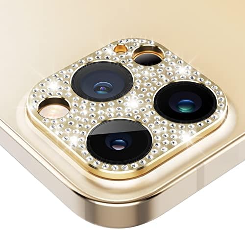 Защитник на обектива на камерата OTOFLY, съвместим с iPhone Pro 13 и 13 Pro Max за жени и момичета, Лъскав Метален обектив с диаманти, Защитно Украса, Аксесоари за 13 Pro /13 Pro Max (злат?