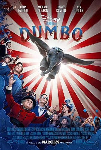 DISNEY ' s DUMBO D/ S 13,5 x 20 Оригинален промо-постер на филма 2019 Тим Бъртън Колин Фаррелла