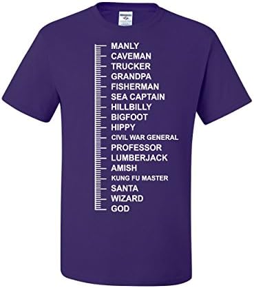 Тениска За Измерване На Дължини На Брада, Тениска Със Забавна Набор За Оформяне На Брада