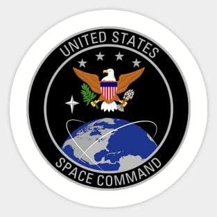 Винилови Стикери с Логото на Космическото Командване на САЩ във формата на Целувка - Стикери Стикер За Лаптоп, Етикет За Бутилка