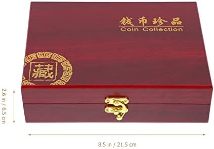 Дървен Калъф за Капсули с Монети: Кутия за съхранение на Монети, Притежател на колекция от Банкноти, 30 бр. Органайзер за Събиране