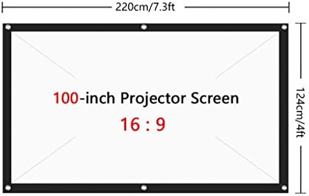 Дебел прожекционен екран с висока яркост 72 84 100 120 150 инча 16:9 Текстилен плат прожекционен Сгъваем екран (размер: 100 см)
